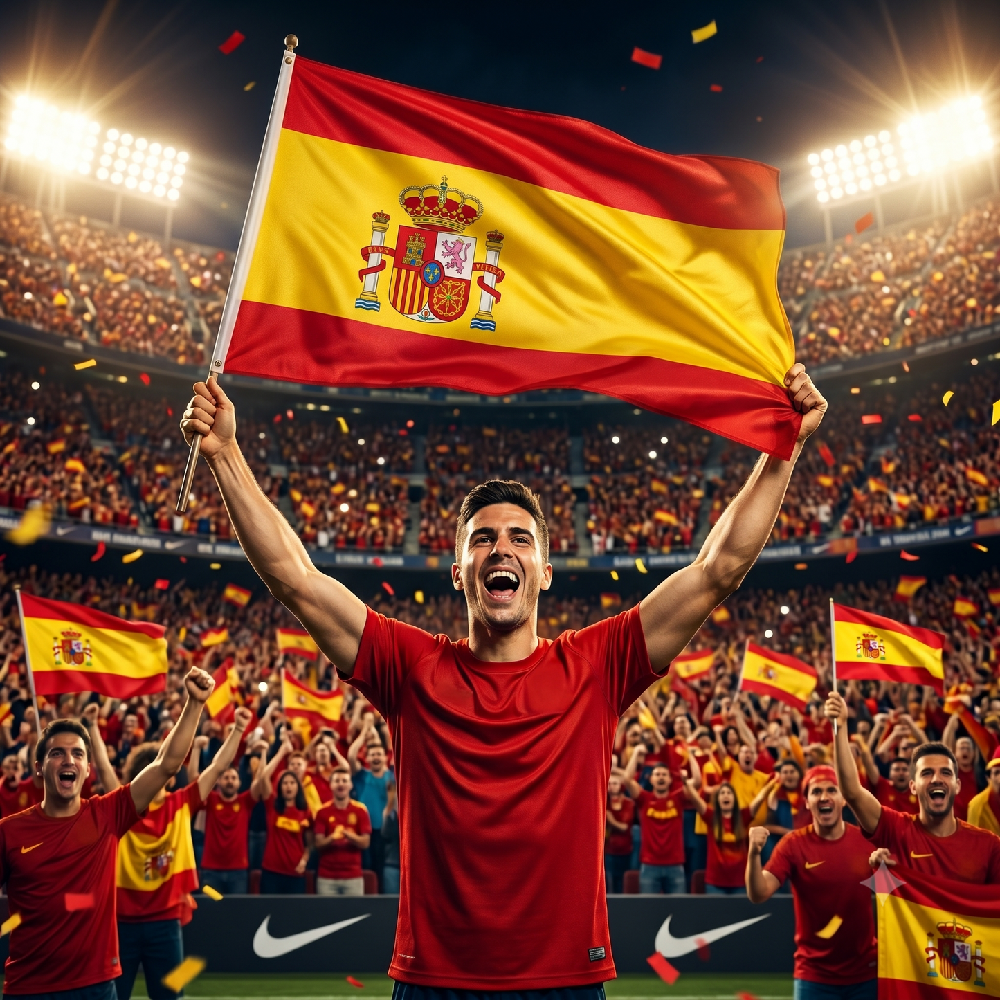 Bandera de España Grande — Escudo Oficial Mundial 2026