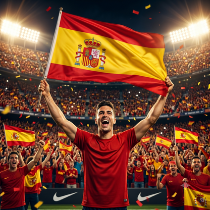 Bandera de España Grande — Escudo Oficial Mundial 2026