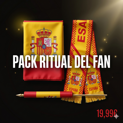 Pack Ritual del Fan España — Bandera Grande + Bandera Mano + Bufanda